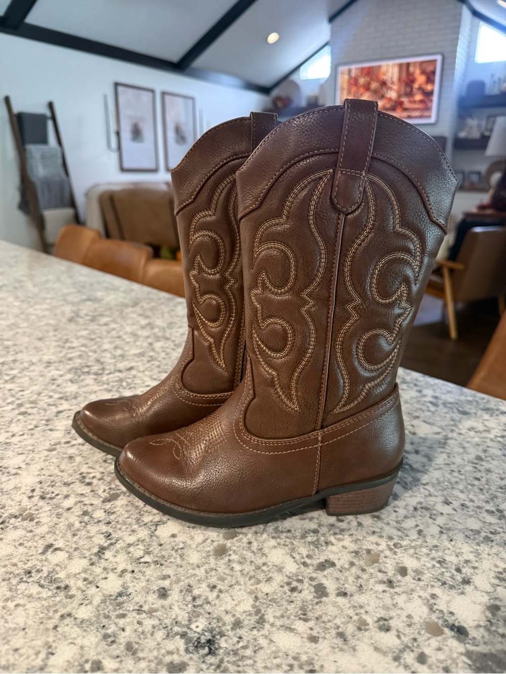 Kids Western Cowboy Boots Size 13 – Faux Leather Target  🎯